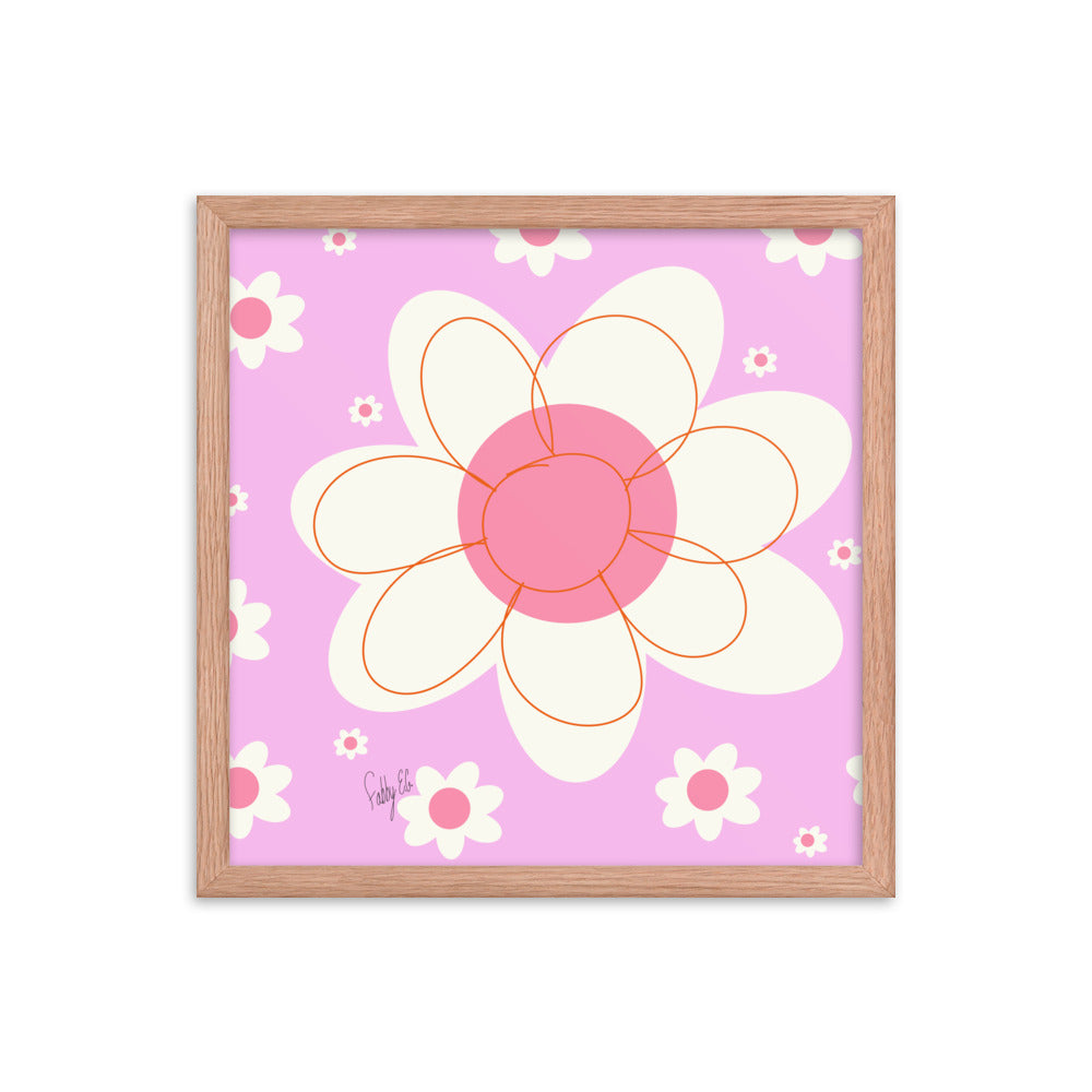 Yellow flower framed poster