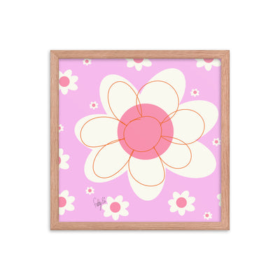 Yellow flower framed poster