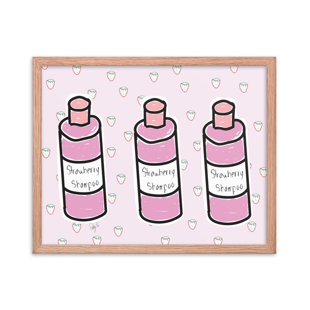 Strawberry shampoo framed poster