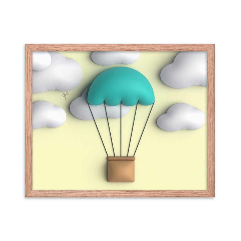 Air ballon framed poster