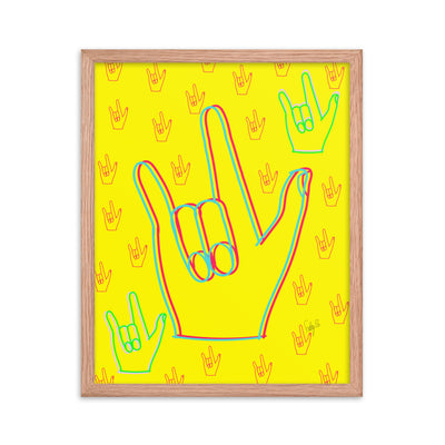 I love you sign language framed poster