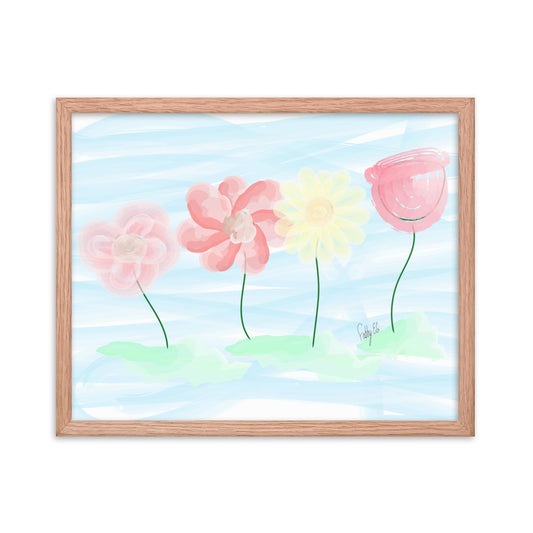 Buy myself flowers framed poster