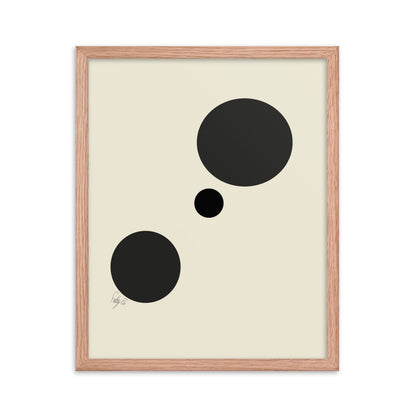 Type A dots framed poster