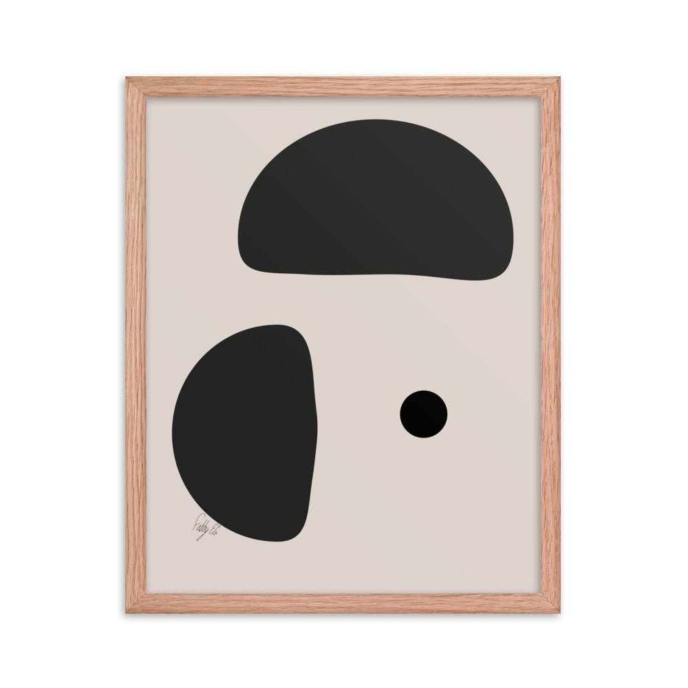 Opposite dots Merino framed poster