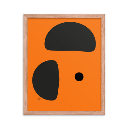 Dots, opposite, abstract, merino, framed poster