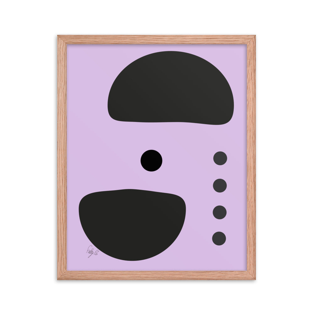 Dots taking sides fog framed poster