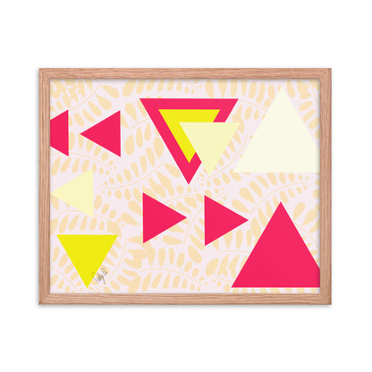 Triangular petals framed poster