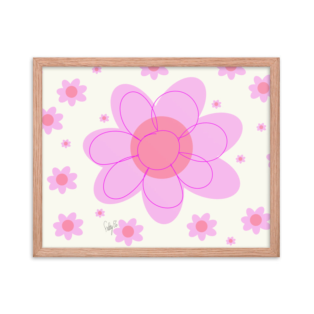 Pink Flower framed poster