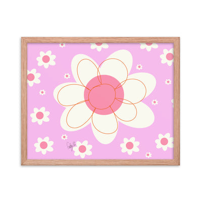 Yellow flower framed poster