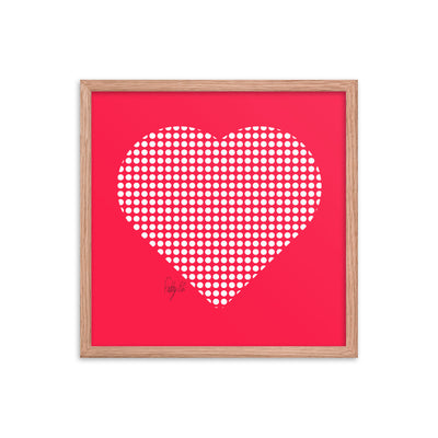 In love (dotted heart) framed poster
