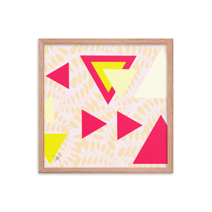 Triangular petals framed poster