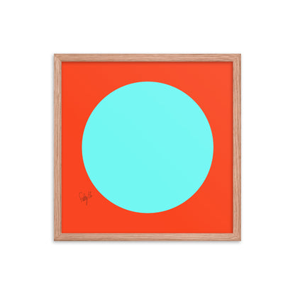 Circling around orange framed poster