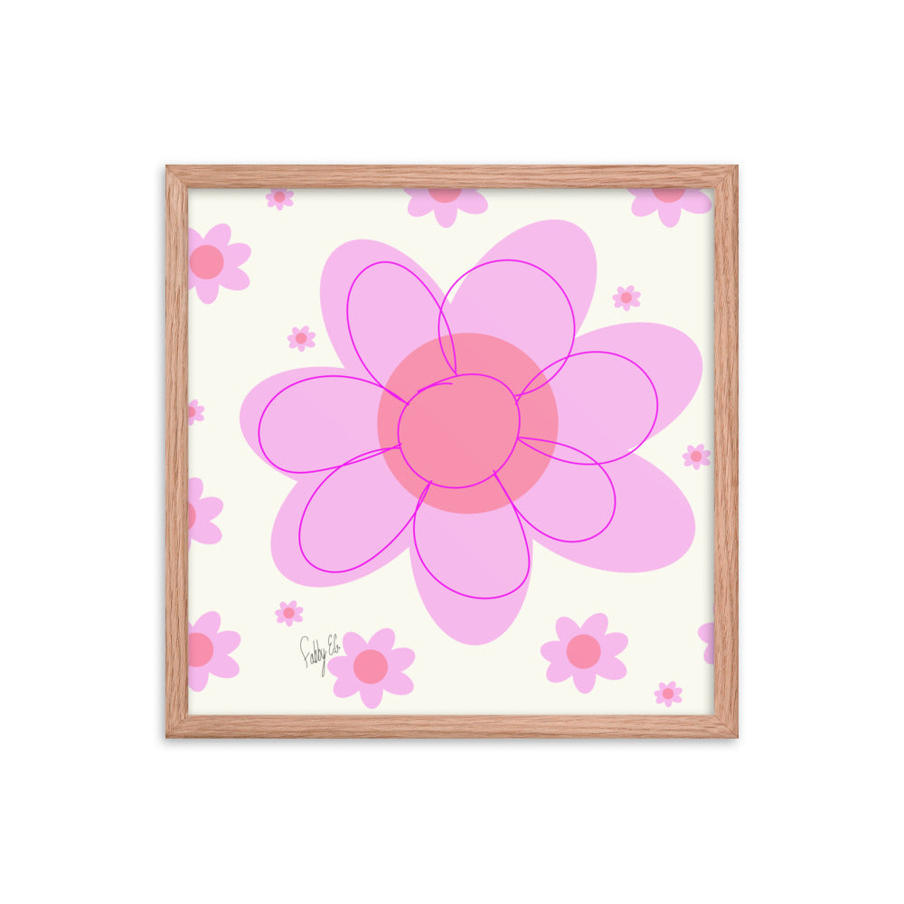 Pink Flower framed poster