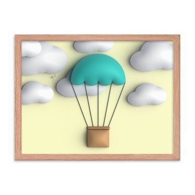 Air ballon framed poster