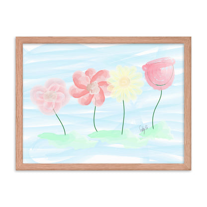 Buy myself flowers framed poster