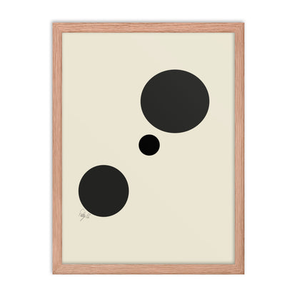 Type A dots framed poster