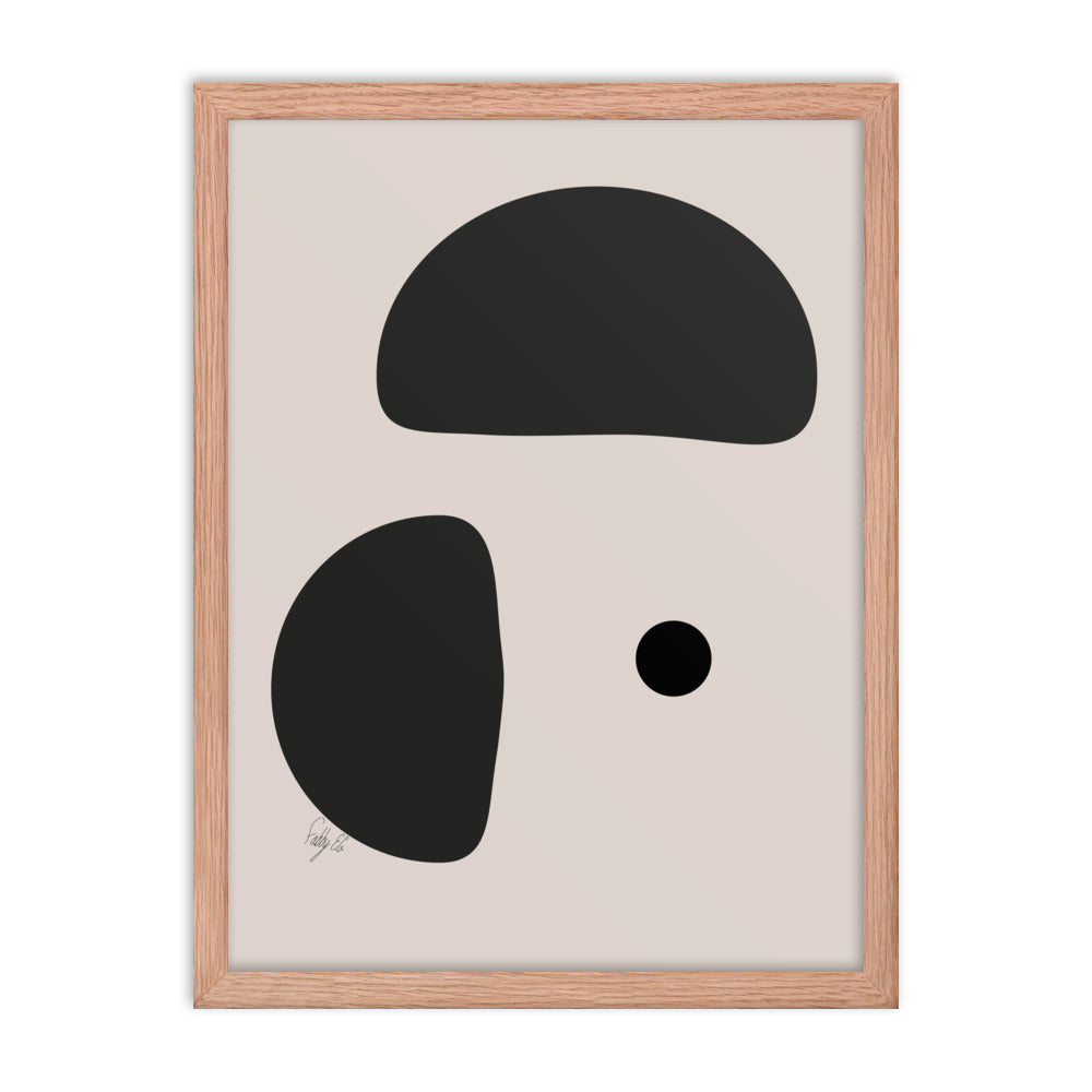 Opposite dots Merino framed poster