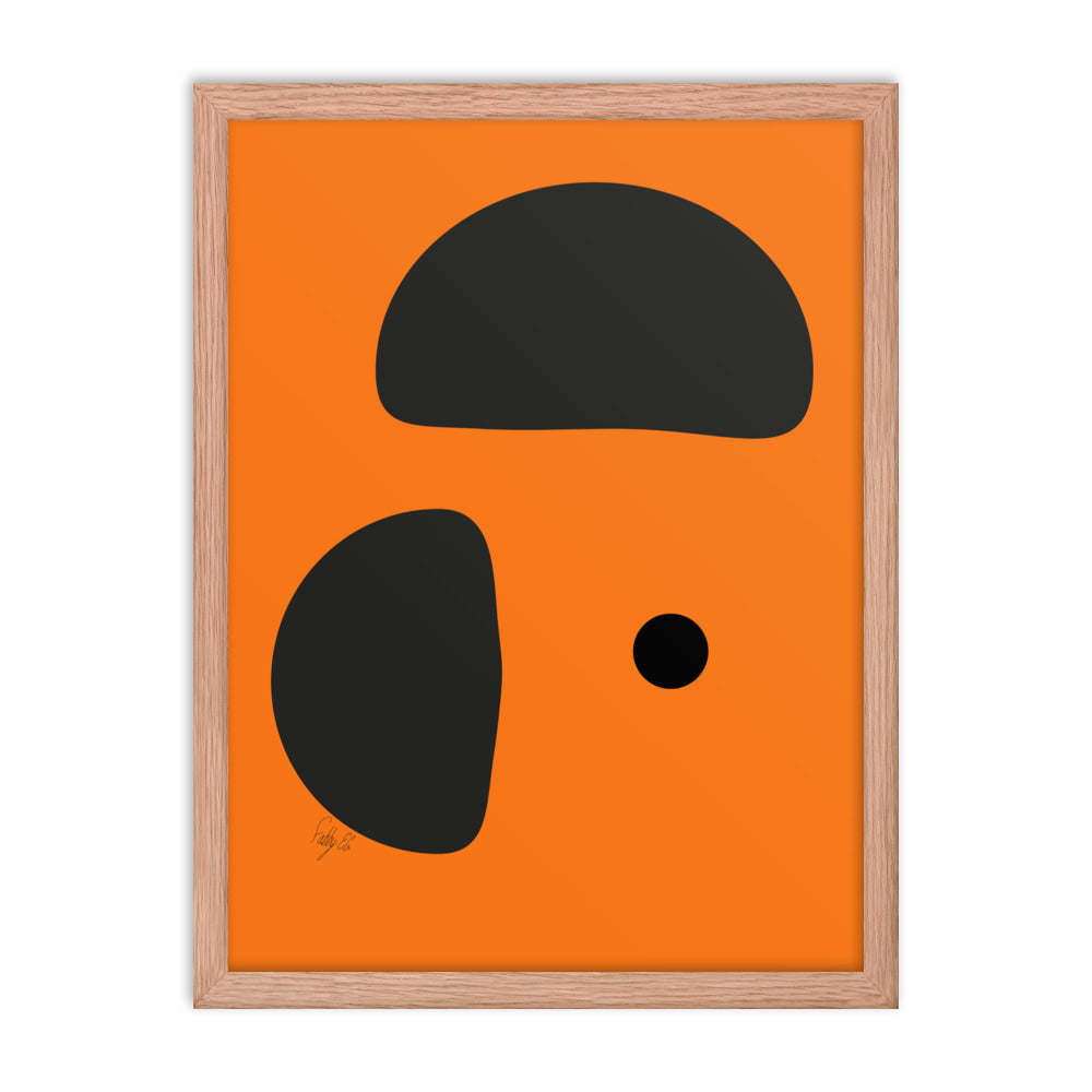 Dots, opposite, abstract, merino, framed poster