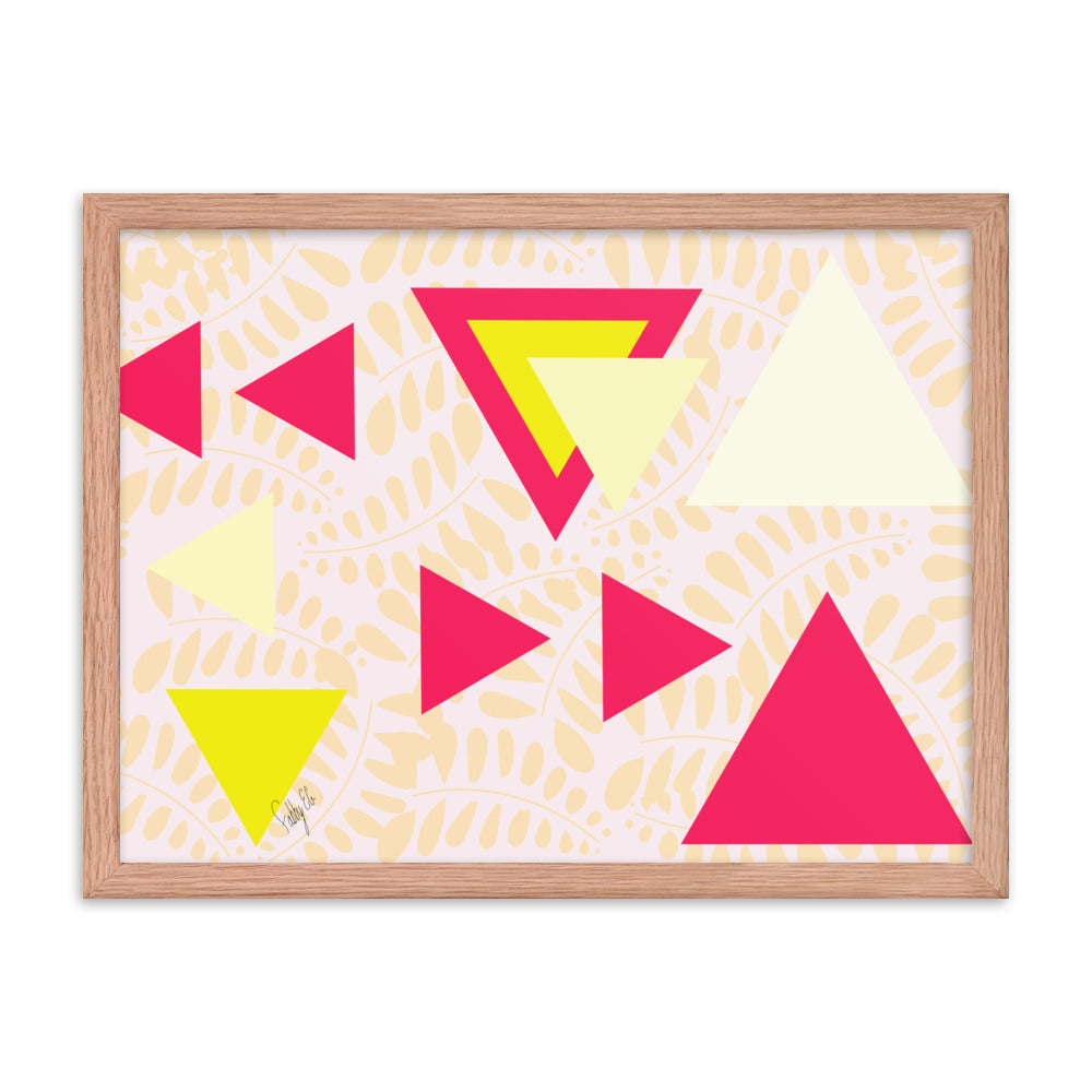 Triangular petals framed poster