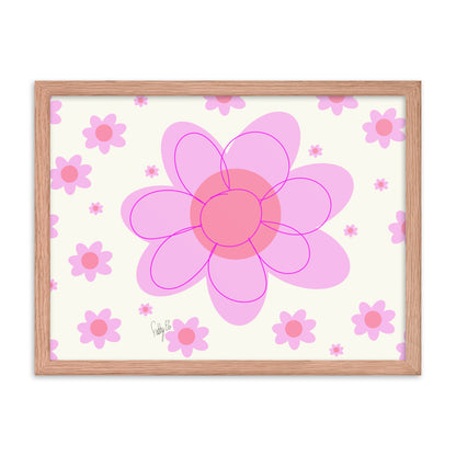 Pink Flower framed poster