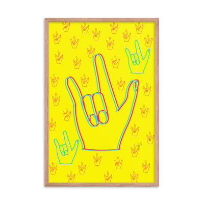 I love you sign language framed poster