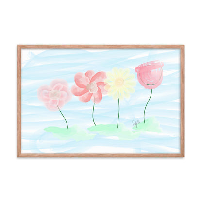 Buy myself flowers framed poster