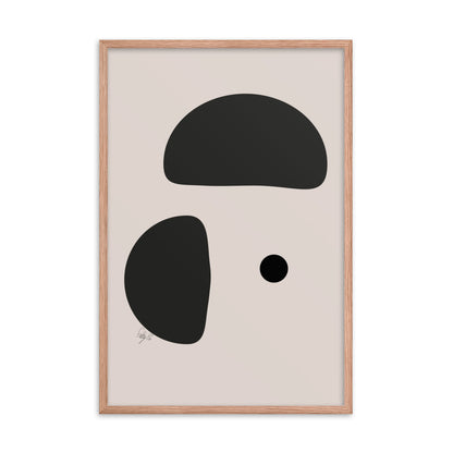 Opposite dots Merino framed poster