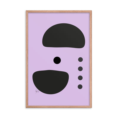 Dots taking sides fog framed poster