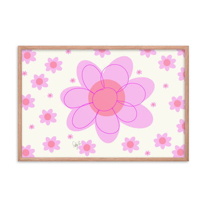 Pink Flower framed poster