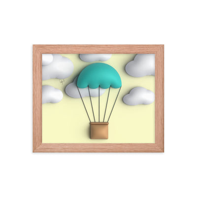 Air ballon framed poster