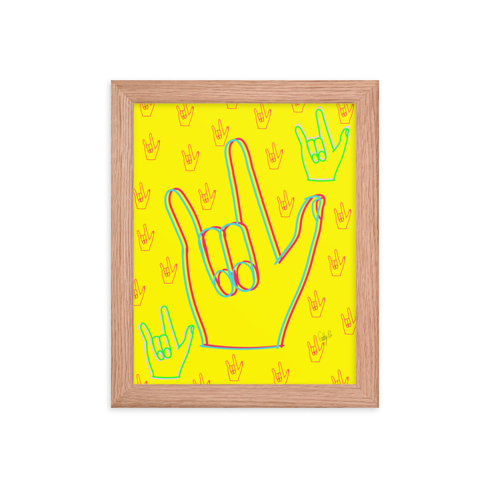 I love you sign language framed poster