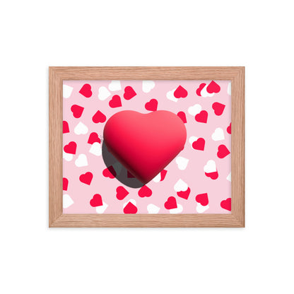 Valentines heart for love framed poster