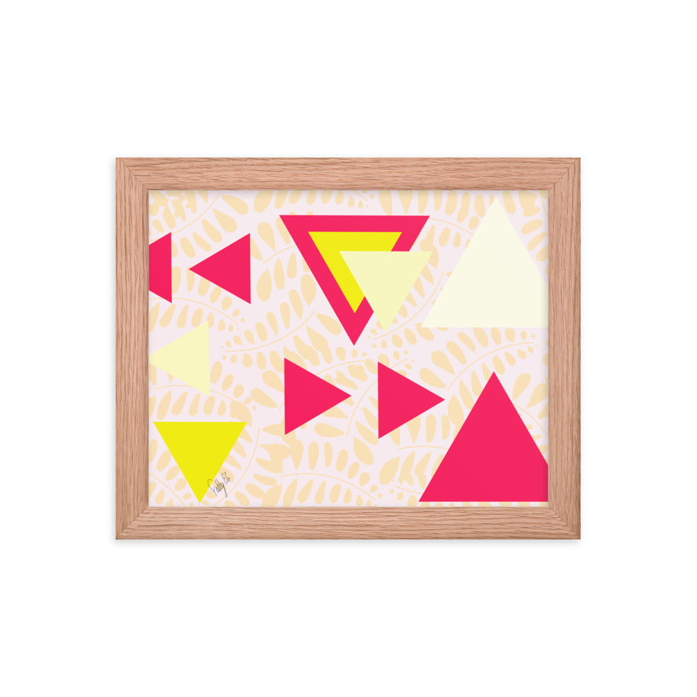 Triangular petals framed poster