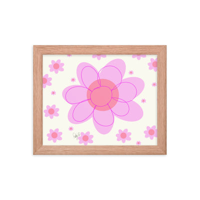 Pink Flower framed poster