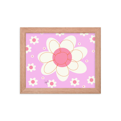 Yellow flower framed poster