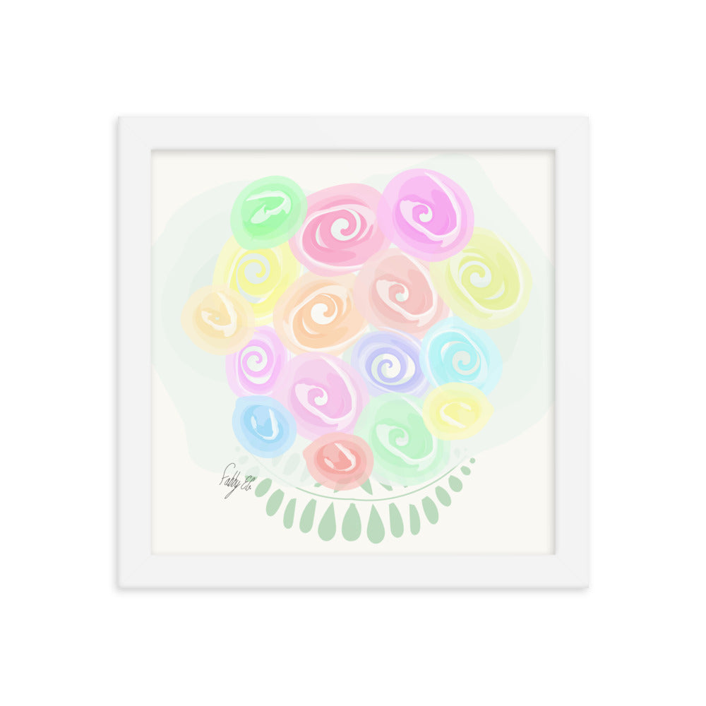 Bouquet of flowers framed poster