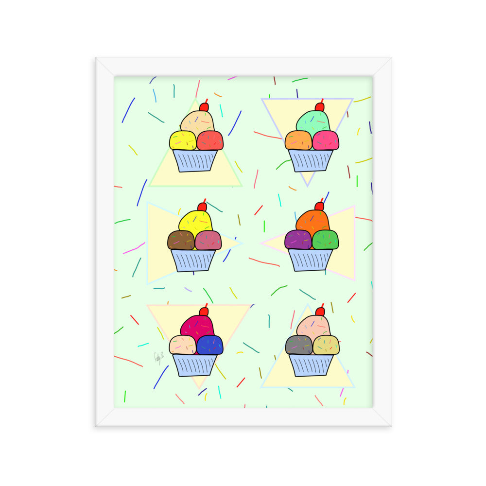 Ice cream time framed poster