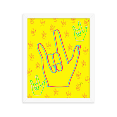 I love you sign language framed poster
