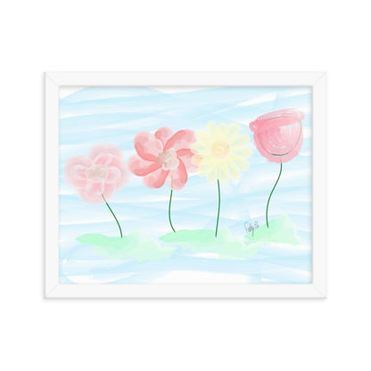 Buy myself flowers framed poster