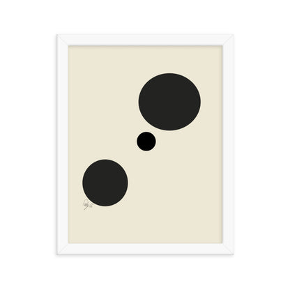 Type A dots framed poster