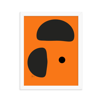 Dots, opposite, abstract, merino, framed poster