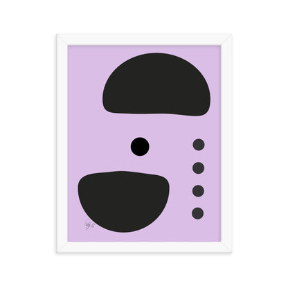 Dots taking sides fog framed poster