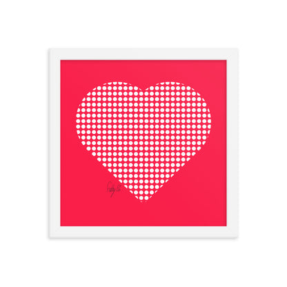 In love (dotted heart) framed poster