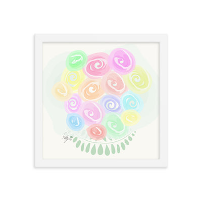 Bouquet of flowers framed poster
