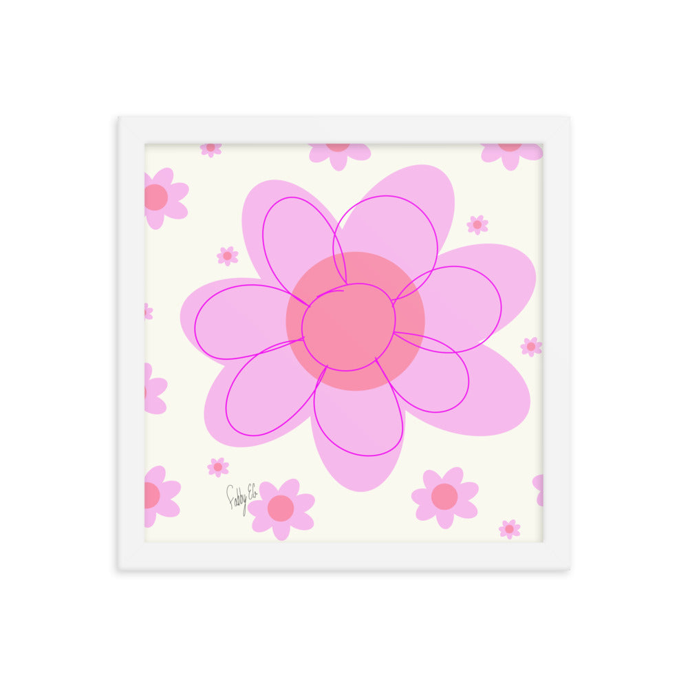 Pink Flower framed poster