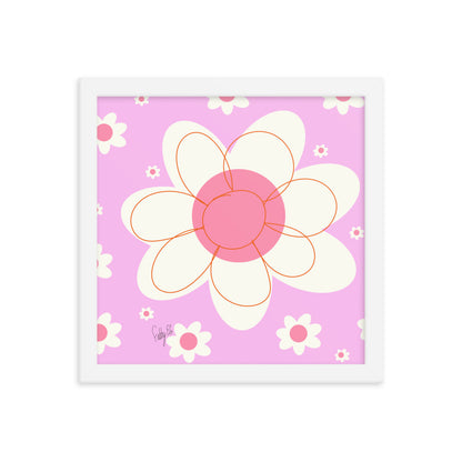 Yellow flower framed poster