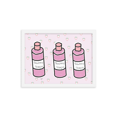 Strawberry shampoo framed poster