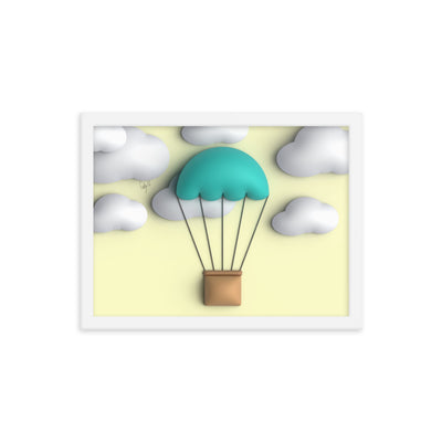Air ballon framed poster