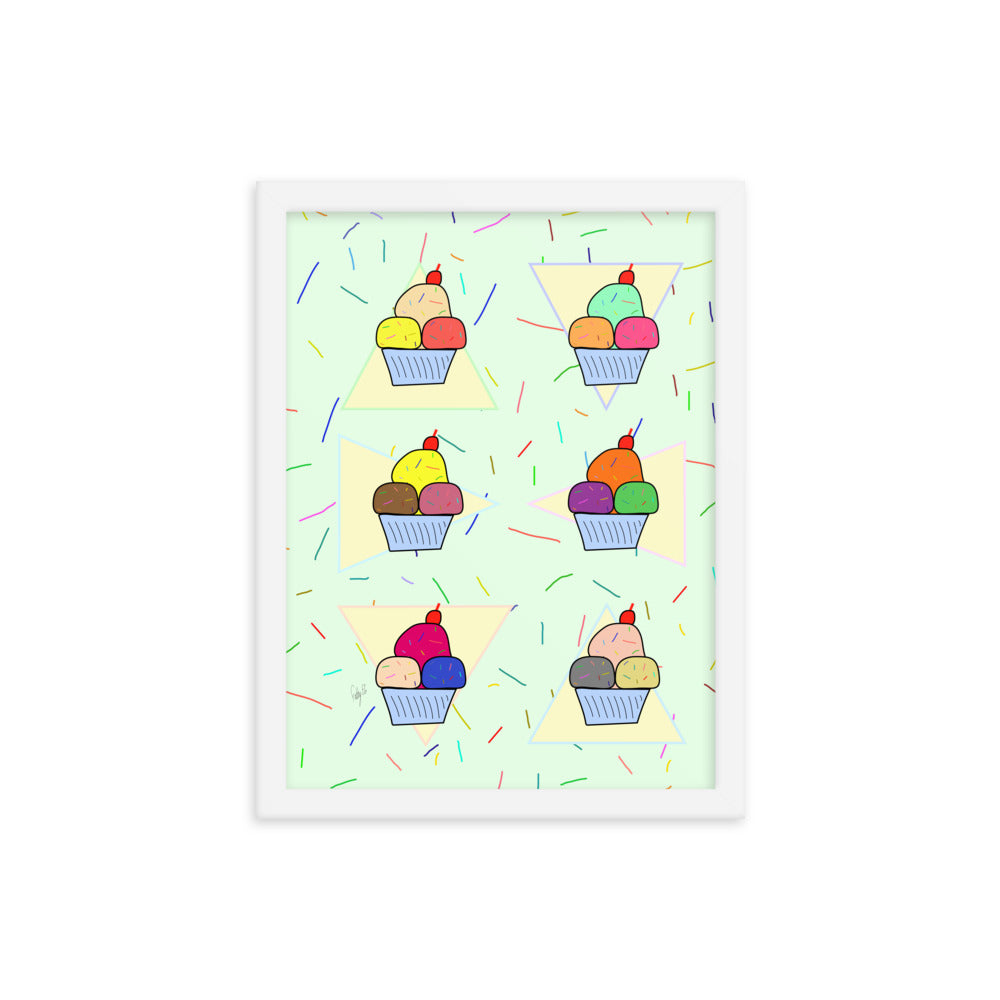 Ice cream time framed poster
