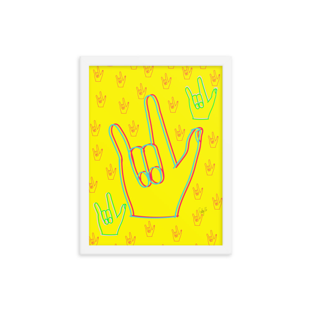 I love you sign language framed poster